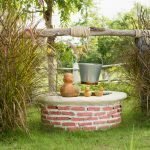 Mini-Brunnen zur Dekoration des Gartens