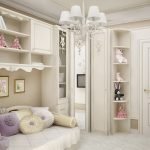Klassisches Schlafzimmerdesign für ein Mädchen