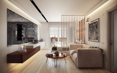 Design en-roms leilighet 36 kvadratmeter. m - interiørideer