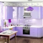 Conception de cuisine lilas