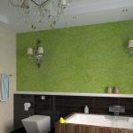 Mur verd en el disseny de l'habitació
