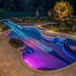 Violin-shaped pool