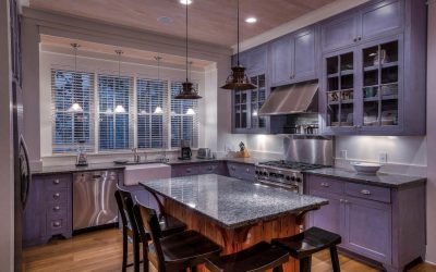 Purple Kitchen: Caracteristici de design