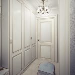 Hvit garderobe i interiøret