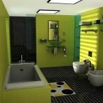 Žalias vonios kambarys
