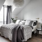 White walls in the bedroom