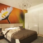 Wall mural with camomile