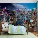 Bright photo wallpaper for the bedroom