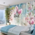 Bức tranh tường với sakura