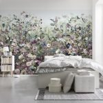 Wall mural with wildflowers