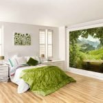 White-green bedroom