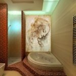 Illuminated decorative element in bathroom design
