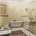 Große schmale Badezimmer-Design-Option