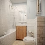 Design del bagno in mattoni stretti
