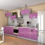 Klassisches lila Küchendesign
