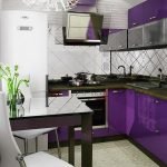 L formos purpurinė virtuvė