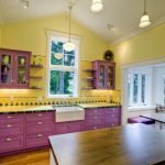 Violet Yellow Kitchen
