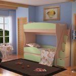 Bunk bed with storage drawers in steps