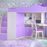 Lilac loft bed
