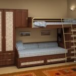 Opțiune de design pentru o cameră cu un pat supraetajat