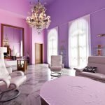 Wohnzimmer in lila