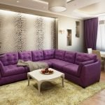 Canapea de colț violet