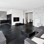 Black and white in the design of the apartment