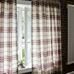 Brown Check Curtains