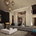 Marocký interiér velkého obývacího pokoje