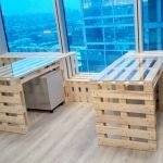 Office with pallets tables