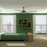 Chambre verte minimalisme