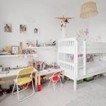 White color in the design of the room for the boy