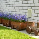 Flower bed in wagons