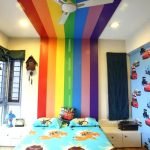 Rainbow πάνω από το κρεβάτι