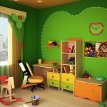 Green wallpaper sa nursery