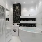 Witte kleur in het ontwerp van de badkamer