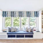 Blue and white sill sofa
