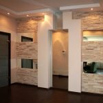 Cais de pedra decorativa e drywall