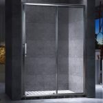 Éclairage de salle de douche en noir et gris