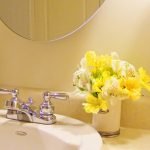 Flowers on the sink