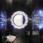 Toilet mirror with backlight