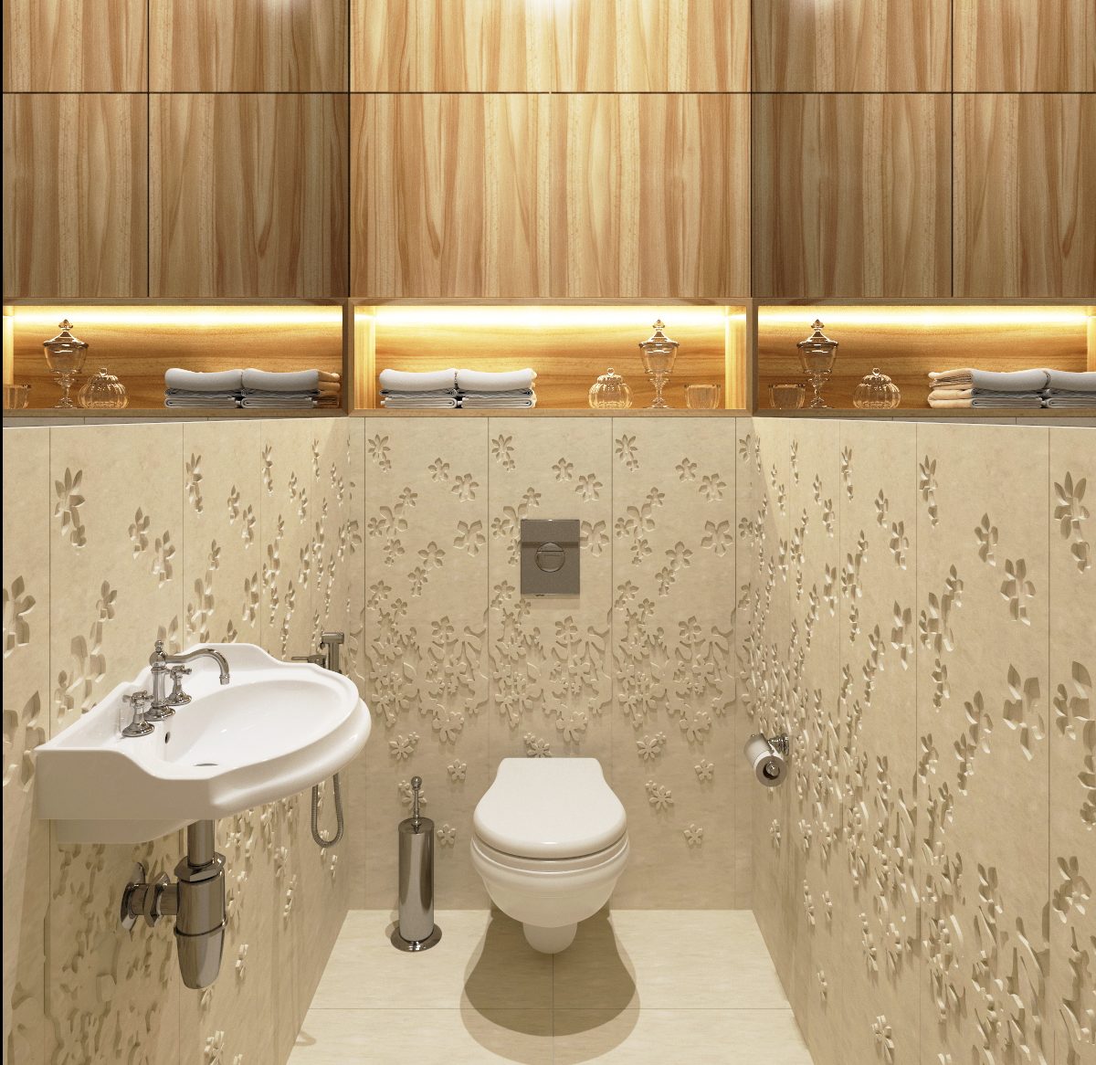 Design de banheiro combinado