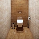 Tigla texturată în designul toaletei