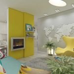 Žluté prvky v interiéru bytu