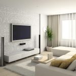 TV na stěně obývacího pokoje