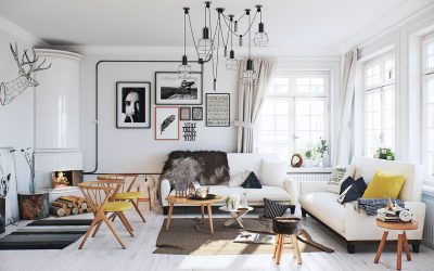 Obývací pokoj ve skandinávském stylu: 75 příkladů provedení