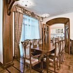 Wood furniture in the dining room