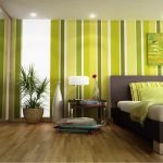 Yeşil kahverengi yatak odası tasarımı