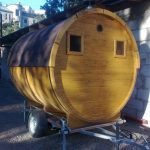 Trailer nhà tắm bằng gỗ