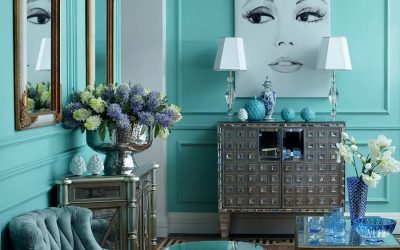 Màu Tiffany trong nội thất: sắc thái và sự kết hợp